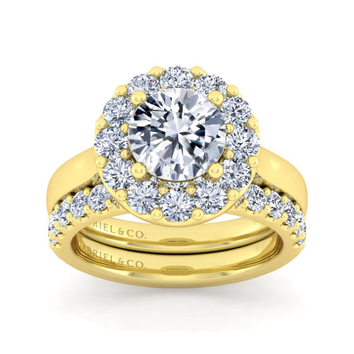 14K Yellow Gold Diamond Matching Wedding Band