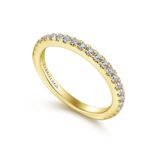 14K Yellow Gold Diamond Matching Wedding Band