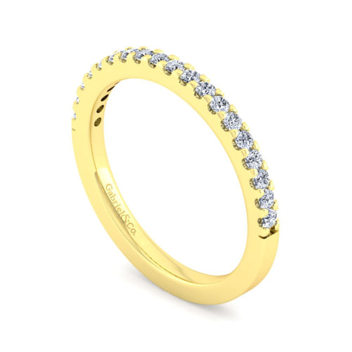 14K Yellow Gold Diamond Matching Wedding Band