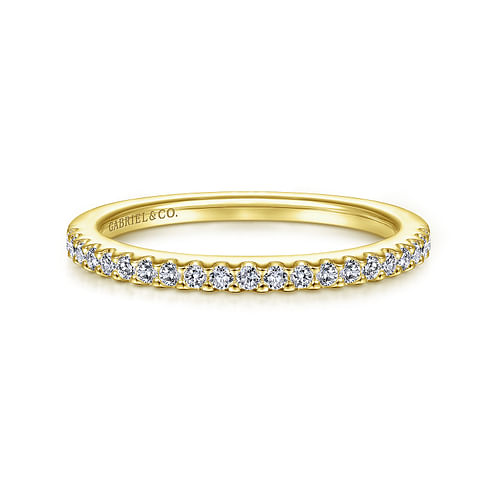 14K Yellow Gold Diamond Matching Wedding Band