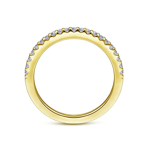 14K Yellow Gold Diamond Matching Wedding Band