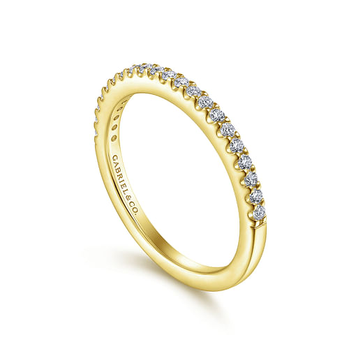 14K Yellow Gold Diamond Matching Wedding Band