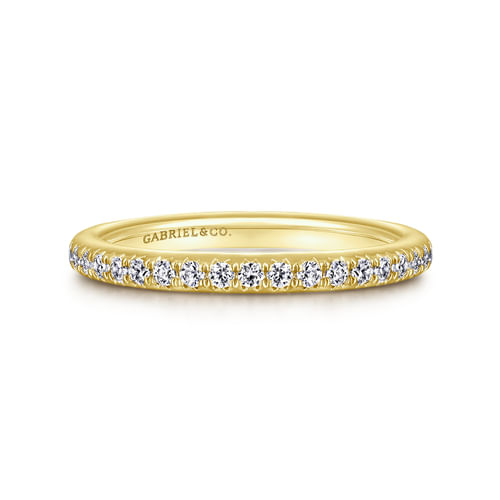 14K Yellow Gold Diamond Matching Wedding Band