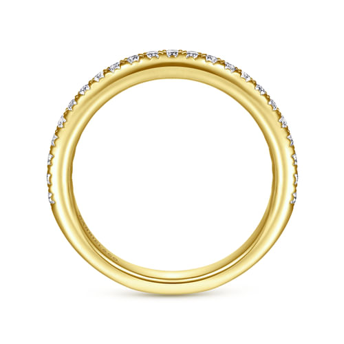 14K Yellow Gold Diamond Matching Wedding Band