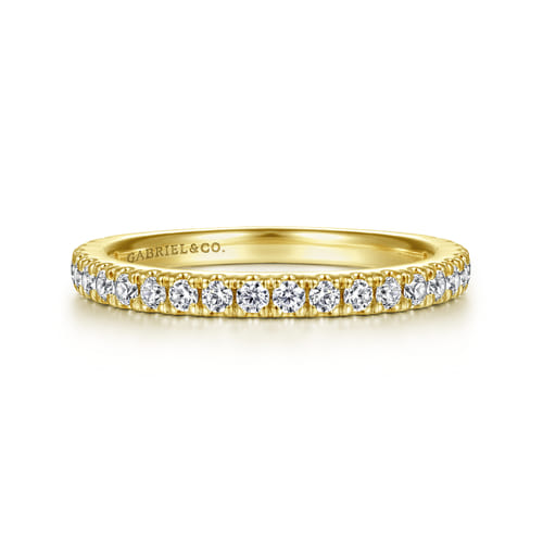 14K Yellow Gold Diamond Matching Wedding Band