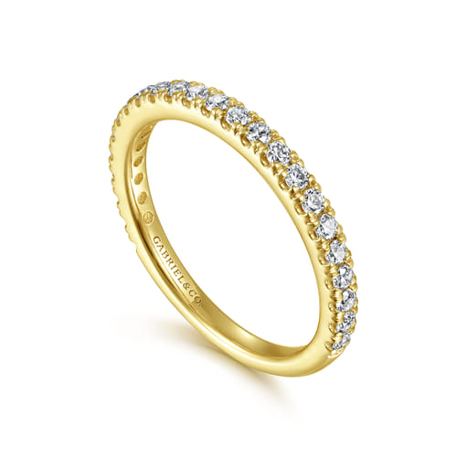 14K Yellow Gold Diamond Matching Wedding Band