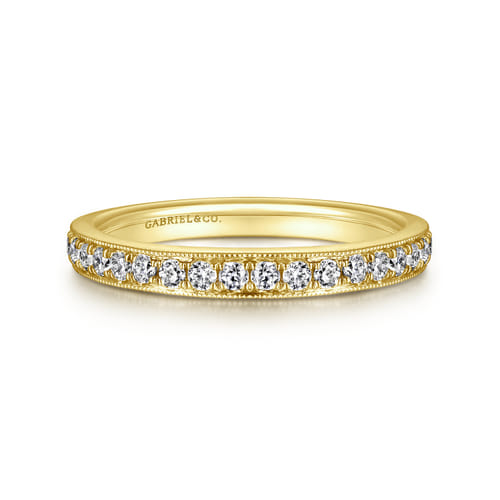 14K Yellow Gold Diamond Matching Wedding Band