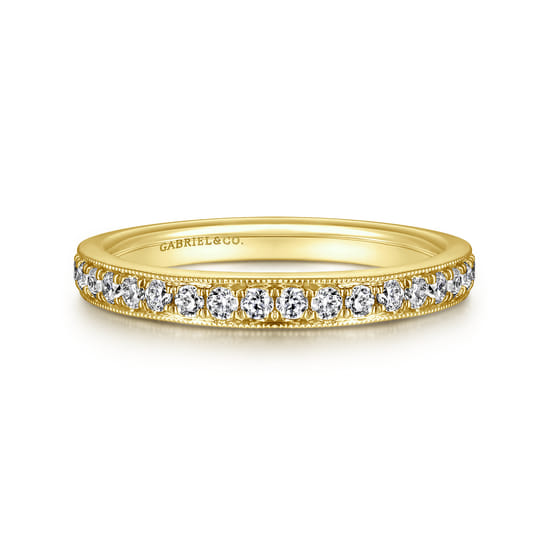 Gabriel - 14K Yellow Gold Diamond Matching Wedding Band