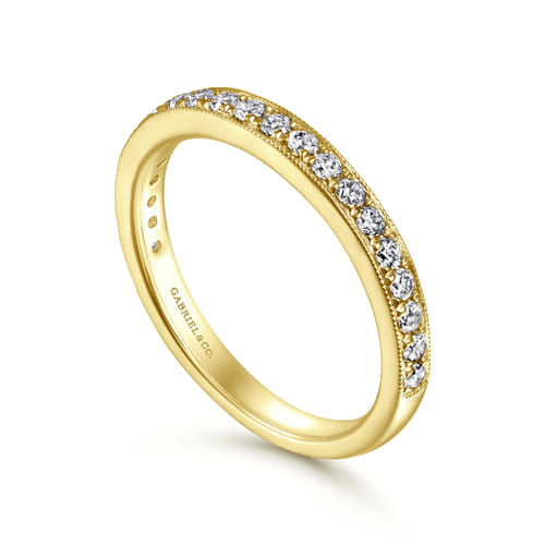 14K Yellow Gold Diamond Matching Wedding Band