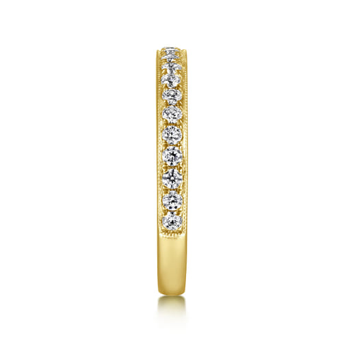 14K Yellow Gold Diamond Matching Wedding Band