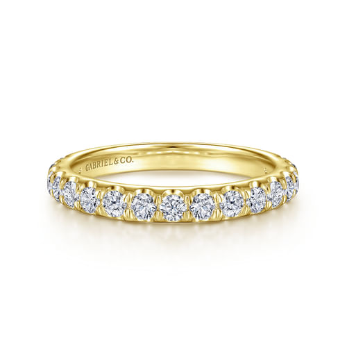 14K Yellow Gold Diamond Matching Wedding Band