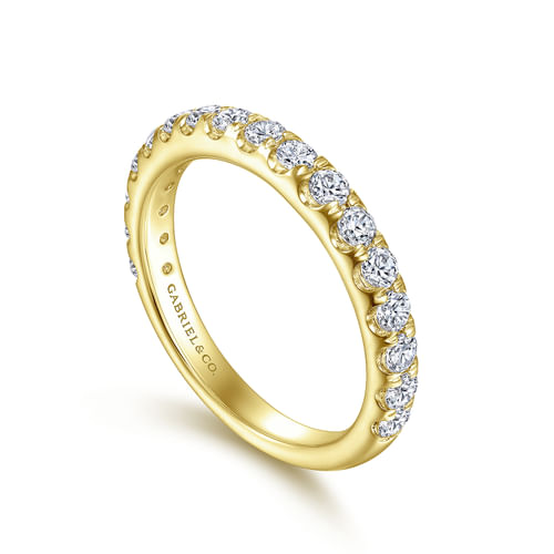 14K Yellow Gold Diamond Matching Wedding Band