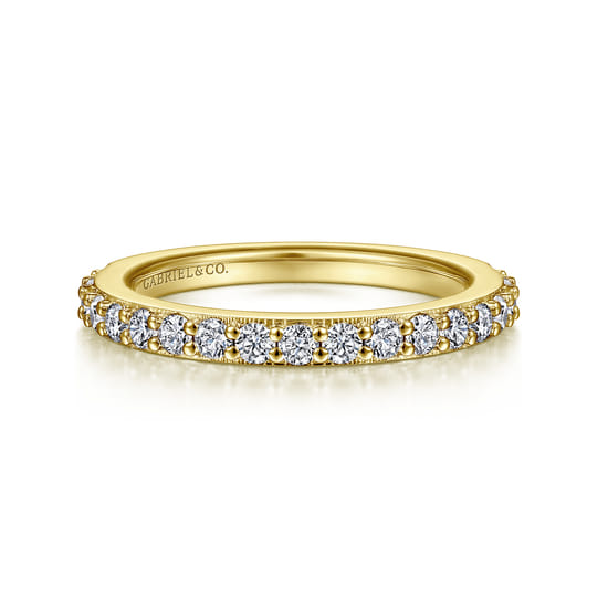 Gabriel - 14K Yellow Gold Diamond Matching Wedding Band