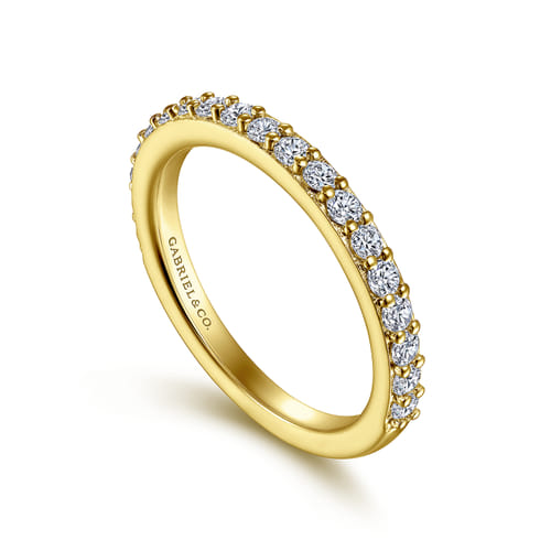 14K Yellow Gold Diamond Matching Wedding Band