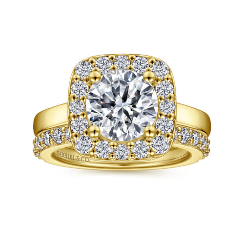 14K Yellow Gold Diamond Matching Wedding Band