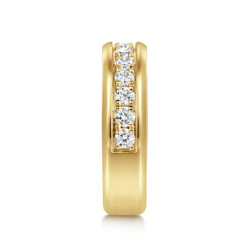 14K Yellow Gold Diamond Mens Ring 14K Yellow Gold Diamond Mens Ring