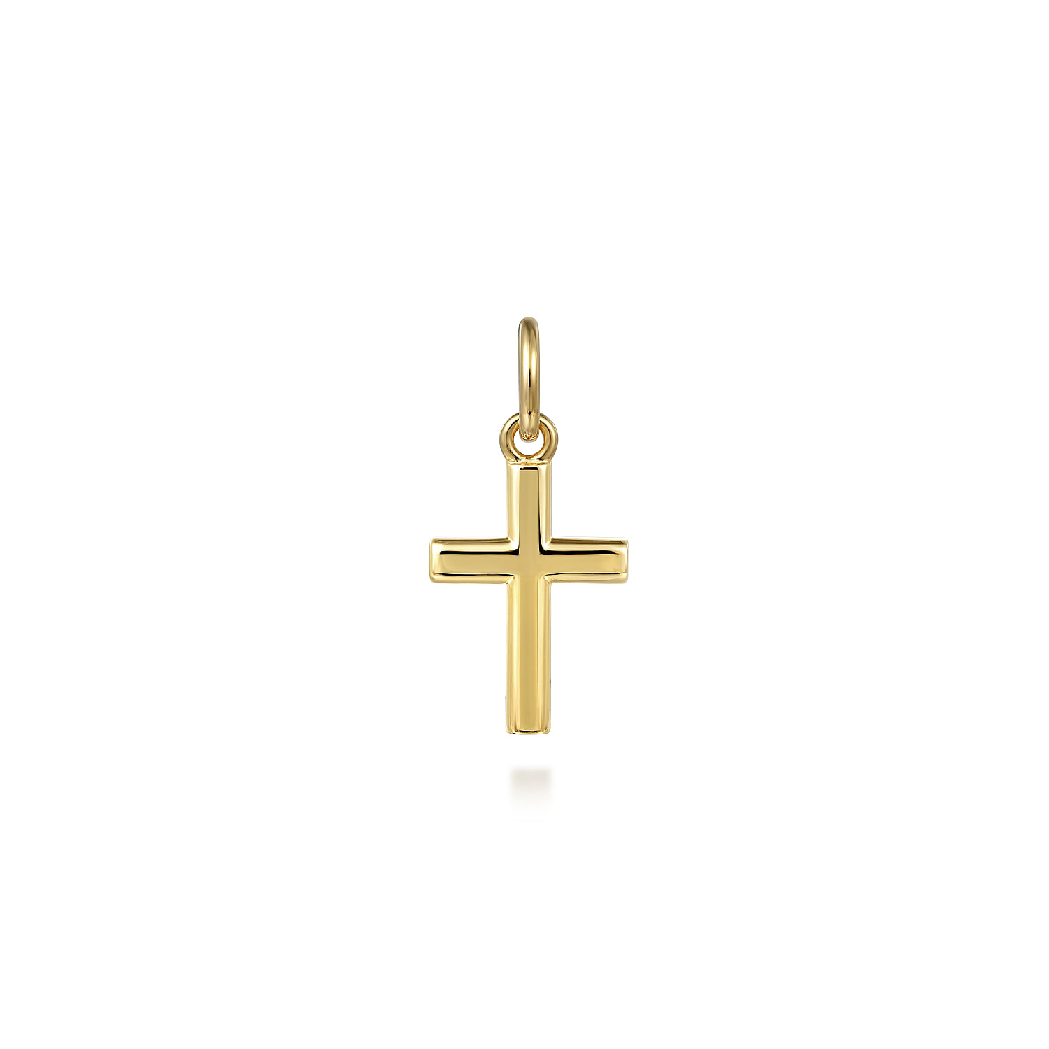 14K Yellow Gold Diamond Mini Cross Pendant