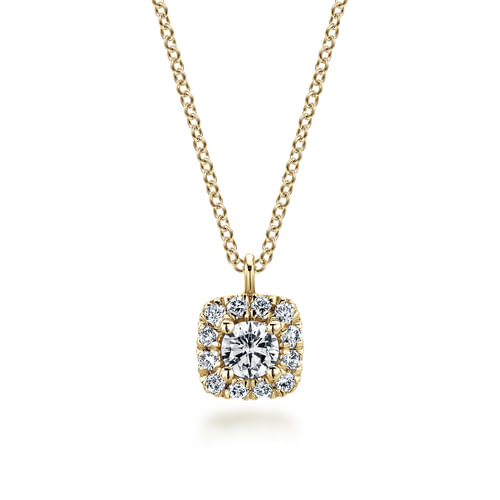 14K Yellow Gold Diamond Necklace