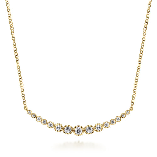 14K Yellow Gold Diamond Necklace