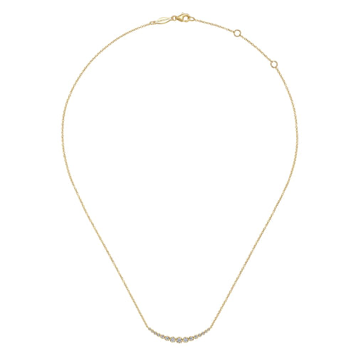 14K Yellow Gold Diamond Necklace