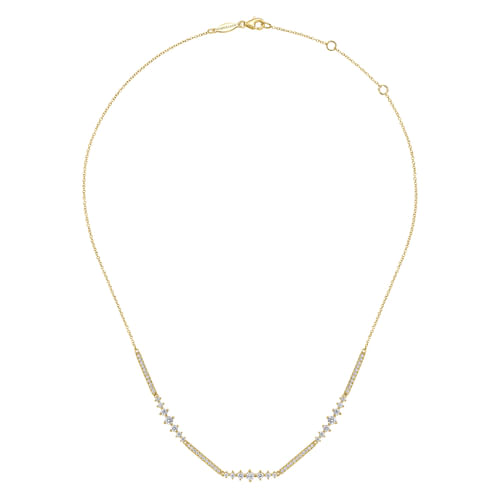14K Yellow Gold Diamond Necklace