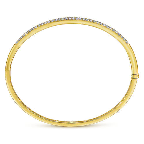 14K Yellow Gold Diamond Pavé Bangle