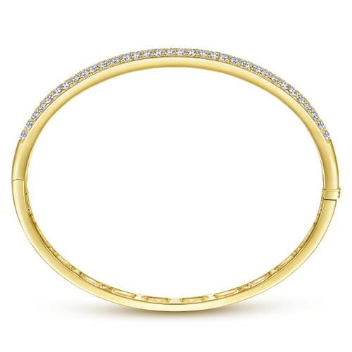 14K Yellow Gold Diamond Pavé Bangle