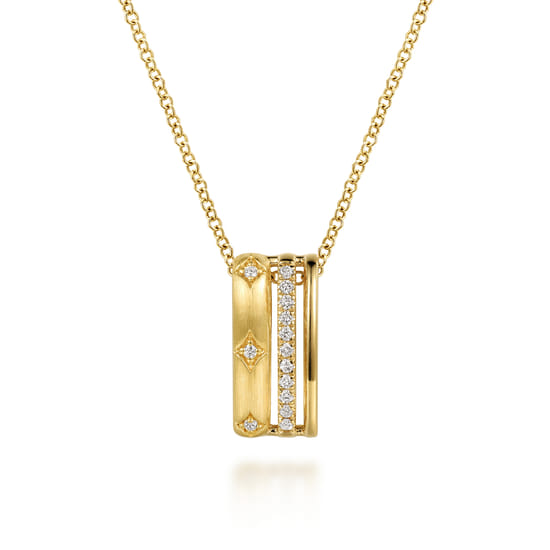 Gabriel - 14K Yellow Gold Diamond Pendant Necklace