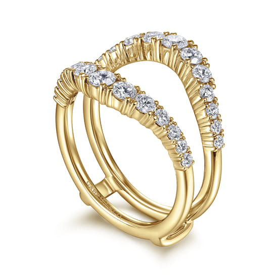 14K Yellow Gold Diamond Ring Enhancer angle 3