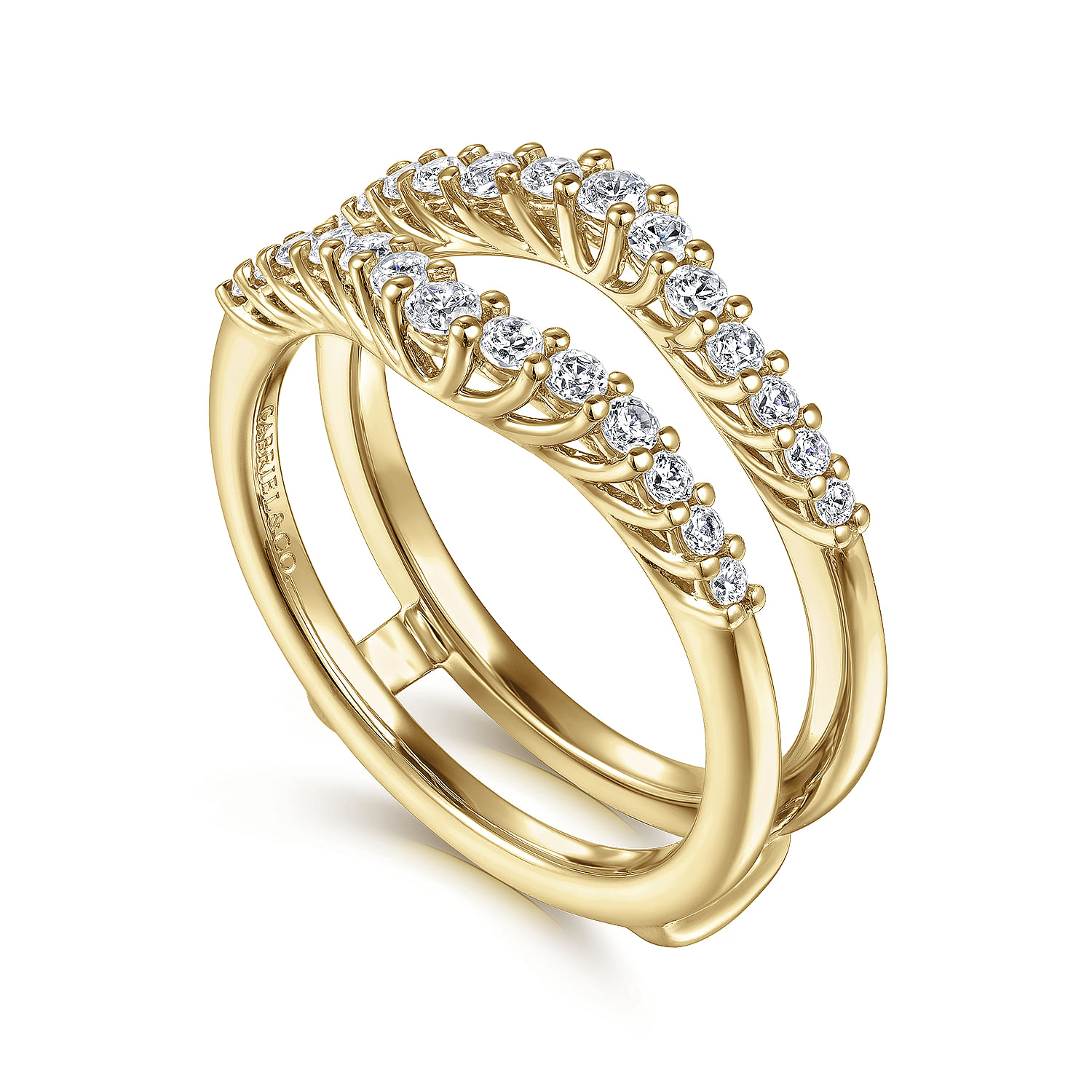 14K Yellow Gold Diamond Ring Enhancer
