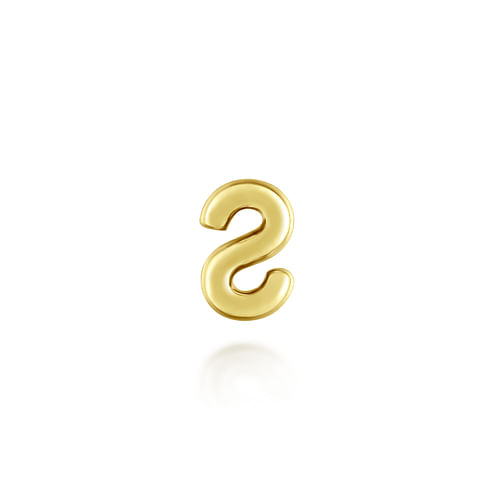 14K Yellow Gold Diamond S Initial Locket Charm