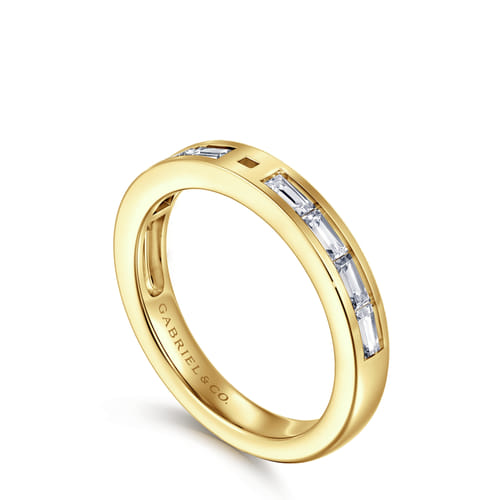 14K Yellow Gold Diamond Shank