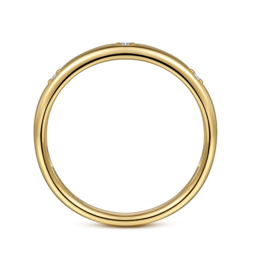 14K Yellow Gold Diamond Stackable Ring, 0.02ct 14K Yellow Gold Diamond Stackable Ring, 0.02ct