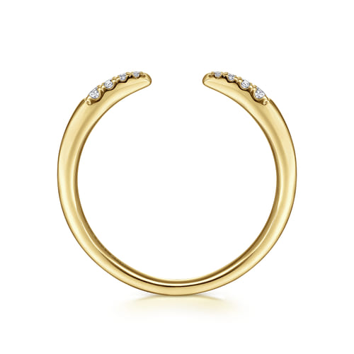 14K Yellow Gold Diamond Stackable Ring, 0.05ct
