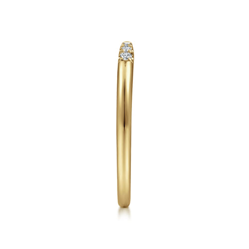 14K Yellow Gold Diamond Stackable Ring, 0.05ct
