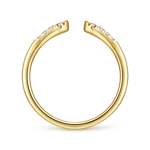 14K Yellow Gold Diamond Stackable Ring, 0.1ct