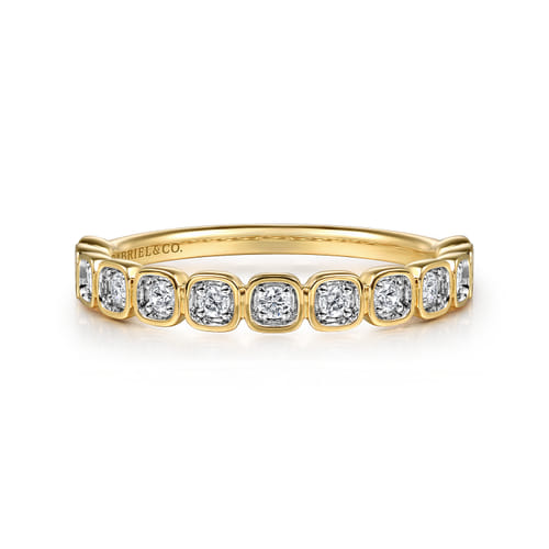 14K Yellow Gold Diamond Stackable Ring, 0.2ct