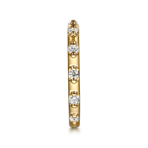 14K Yellow Gold Diamond Station Stackable Ring