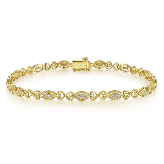 14K Yellow Gold Diamond Tennis Bracelet 14K Yellow Gold Diamond Tennis Bracelet