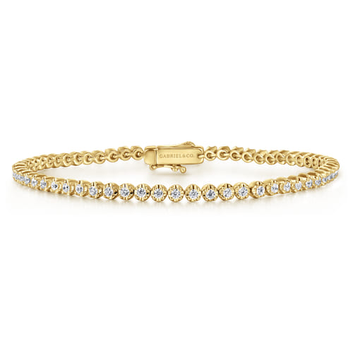 14K Yellow Gold Diamond Tennis Bracelet 14K Yellow Gold Diamond Tennis Bracelet
