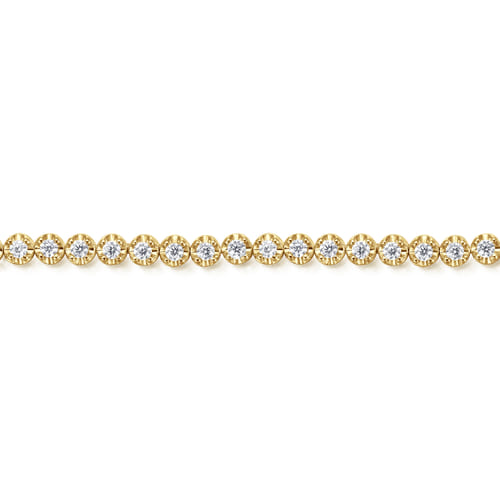 14K Yellow Gold Diamond Tennis Bracelet 14K Yellow Gold Diamond Tennis Bracelet