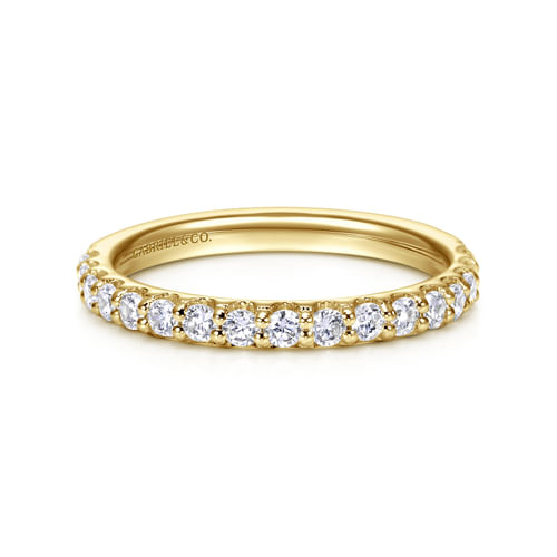 14K Yellow Gold Diamond Wedding Band