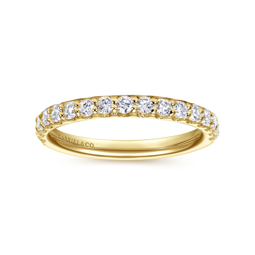 14K Yellow Gold Diamond Wedding Band
