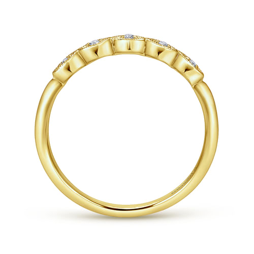 14K Yellow Gold Diamond Wedding Band