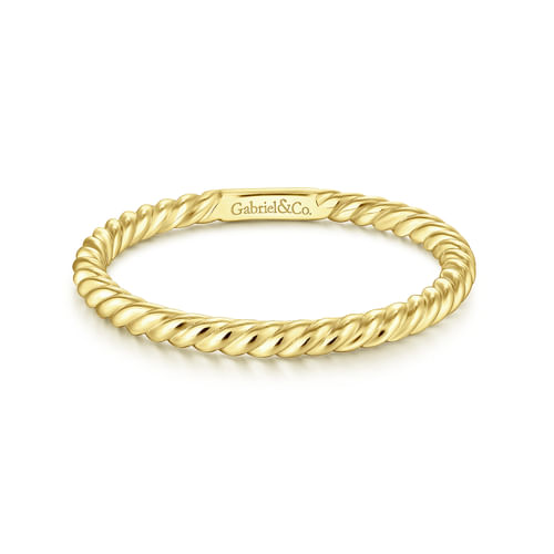 14K Yellow Gold Diamond Wedding Band
