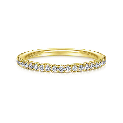 14K Yellow Gold Diamond Wedding Band