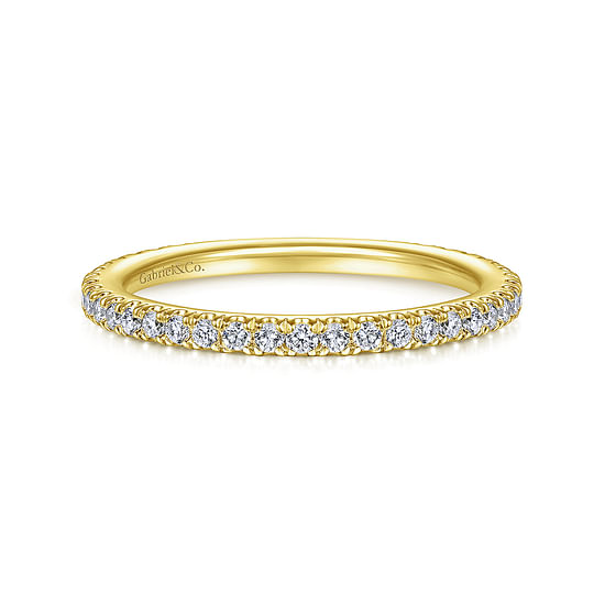 Gabriel - 14K Yellow Gold Diamond Wedding Band