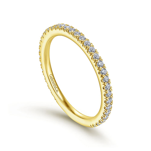 14K Yellow Gold Diamond Wedding Band