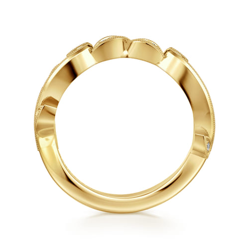 14K Yellow Gold Diamond Wedding Band