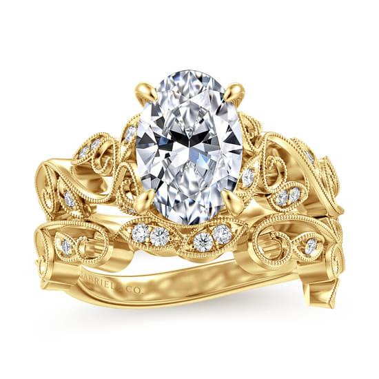 14K Yellow Gold Diamond Wedding Band angle 4
